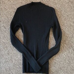 H&M Black Textured Knit Top XS